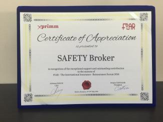 FIAR appreciation certificate in 2015